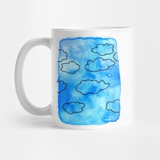 watercolor clouds Mug